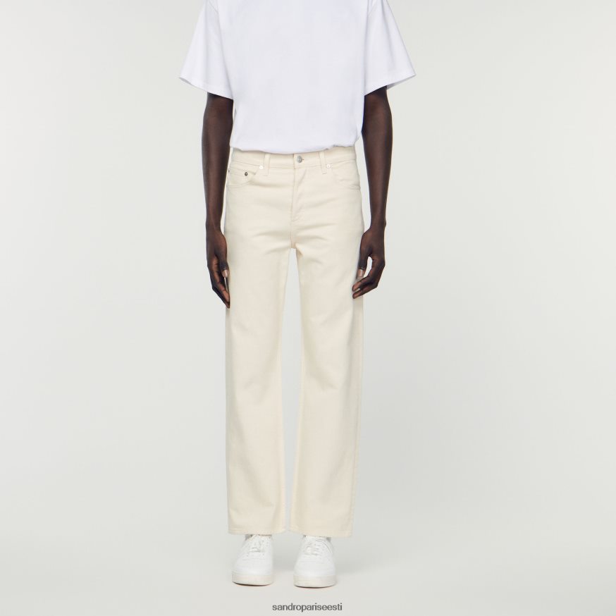 Sandro Paris kehakate mehed puuvillased teksad BN4RF626 ekru