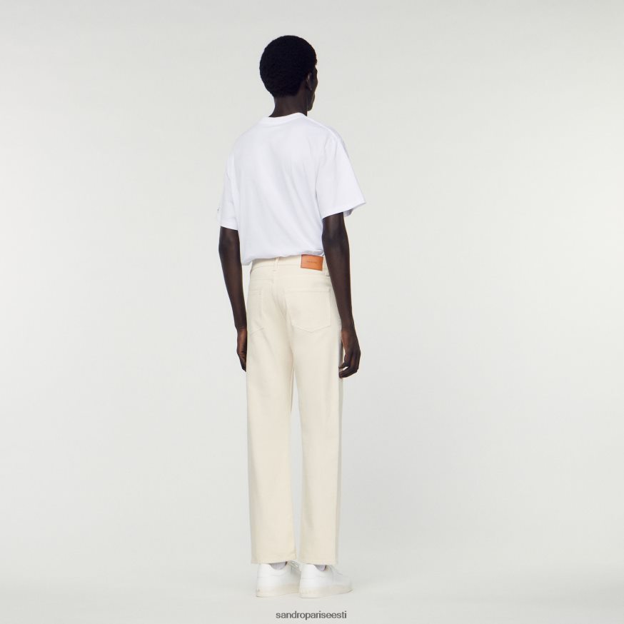 Sandro Paris kehakate mehed puuvillased teksad BN4RF626 ekru