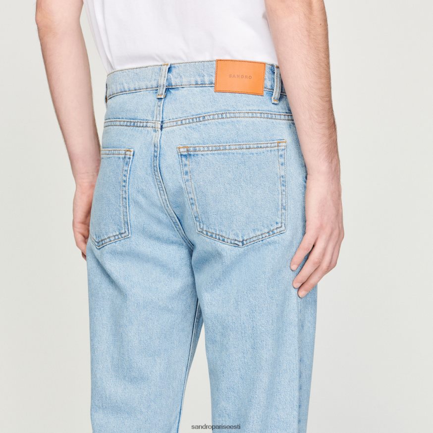 Sandro Paris kehakate mehed sirge lõikega teksad BN4RF729 vintage sinine
