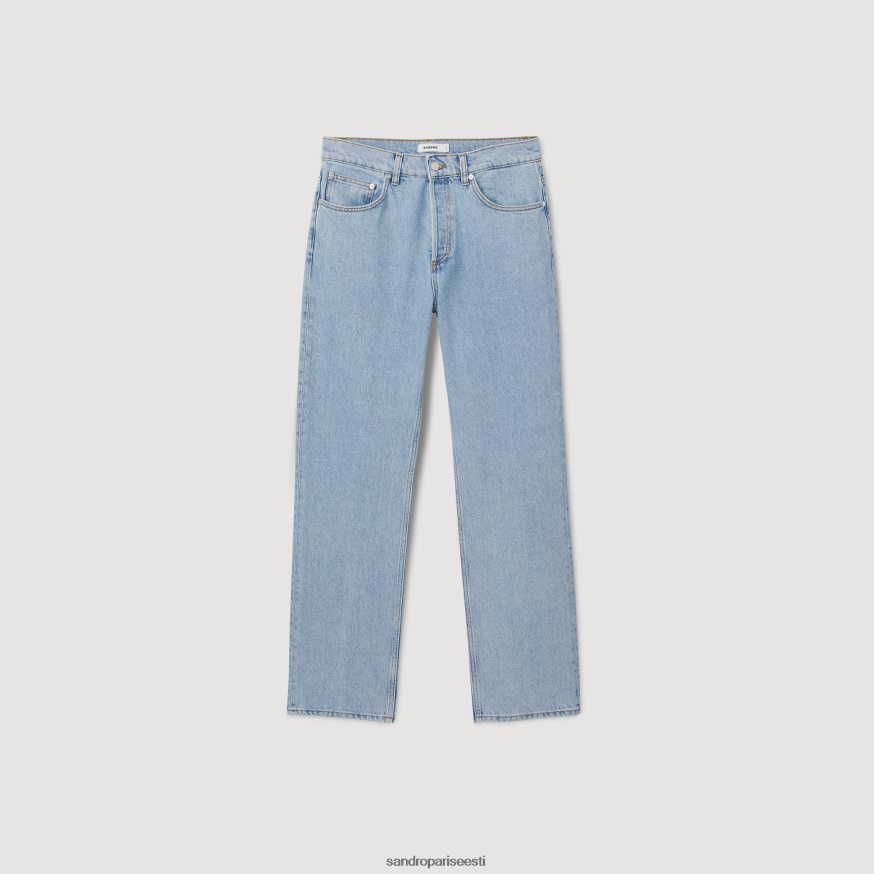 Sandro Paris kehakate mehed sirge lõikega teksad BN4RF729 vintage sinine