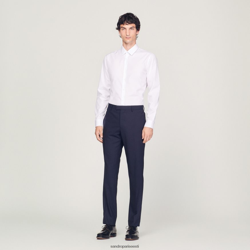 Sandro Paris kehakate mehed klassikalised villased ülikonnapüksid BN4RF633 mereväe sinine