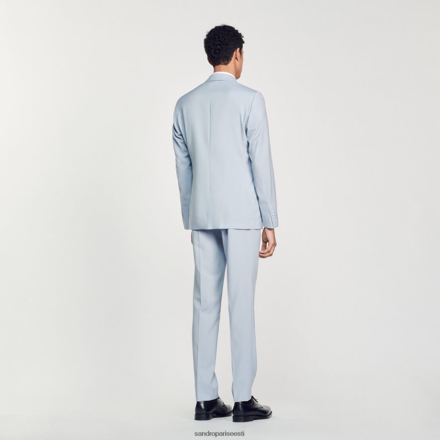 Sandro Paris kehakate mehed neitsivillane ülikonna jope BN4RF795 helesinine