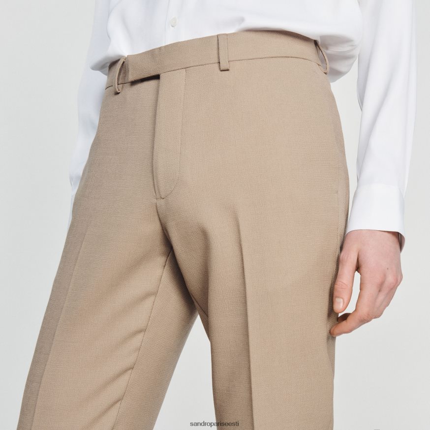 Sandro Paris kehakate mehed villased ülikonnapüksid BN4RF590 beež