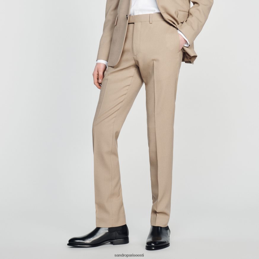 Sandro Paris kehakate mehed villased ülikonnapüksid BN4RF590 beež