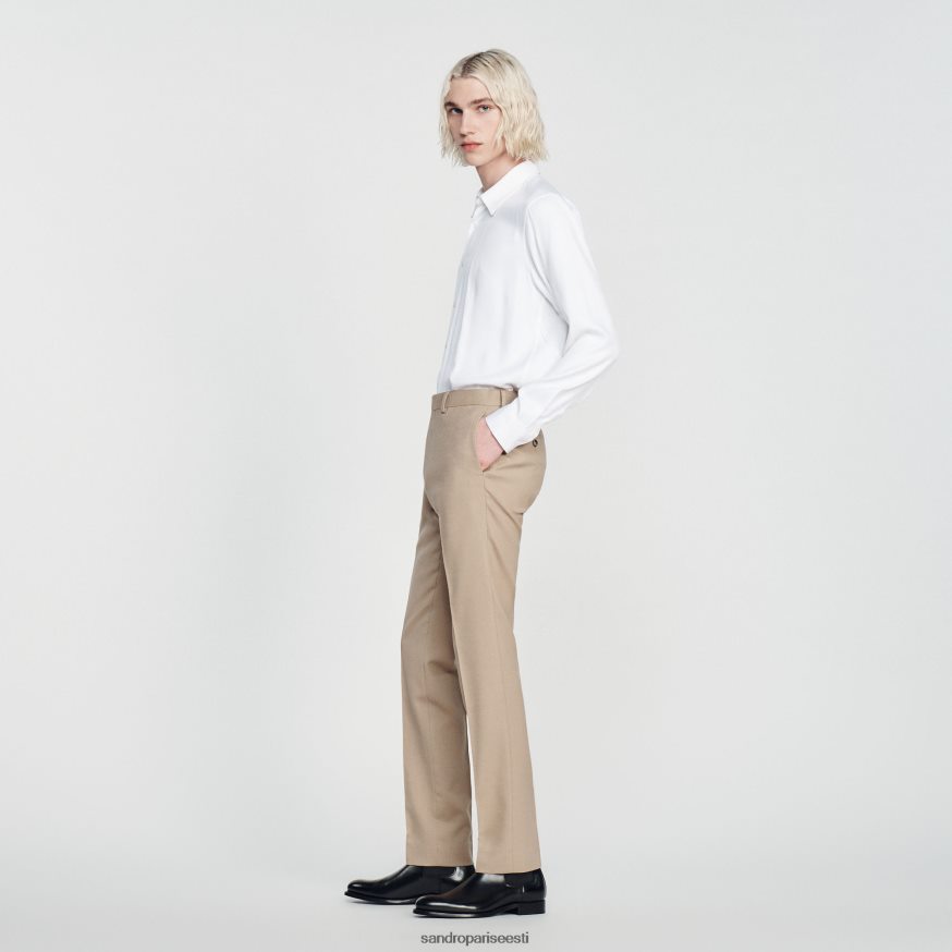 Sandro Paris kehakate mehed villased ülikonnapüksid BN4RF590 beež