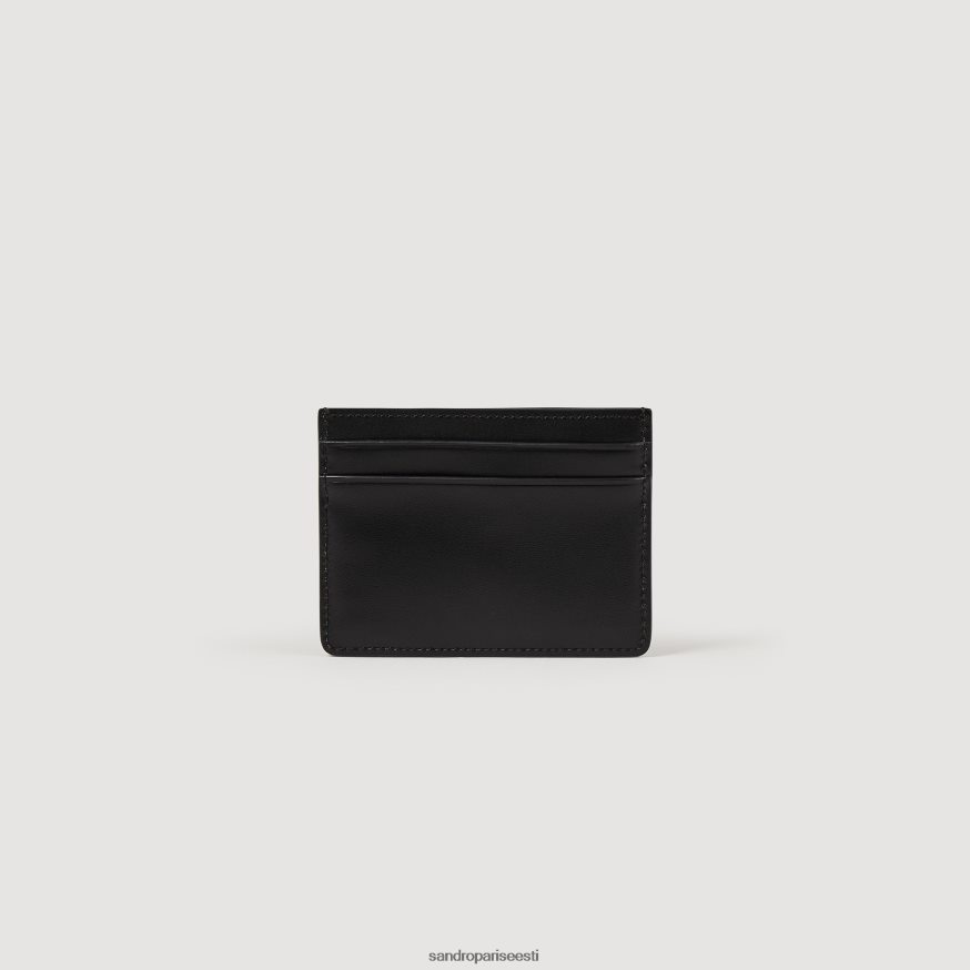 Sandro Paris tarvikud mehed nahast kaardihoidja jänesetrükiga BN4RF849 must