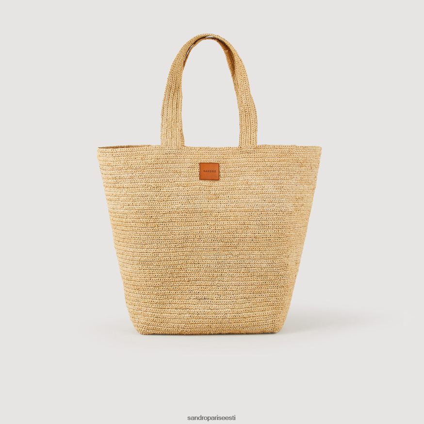 Sandro Paris tarvikud mehed raffia kandekott BN4RF845 beež