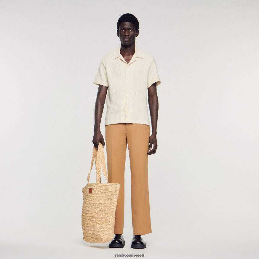 Sandro Paris tarvikud mehed raffia kandekott BN4RF845 beež