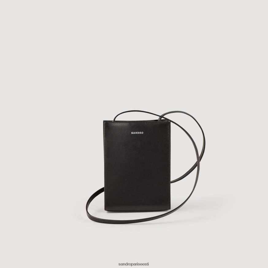 Sandro Paris tarvikud mehed väike sile nahast kott BN4RF851 must
