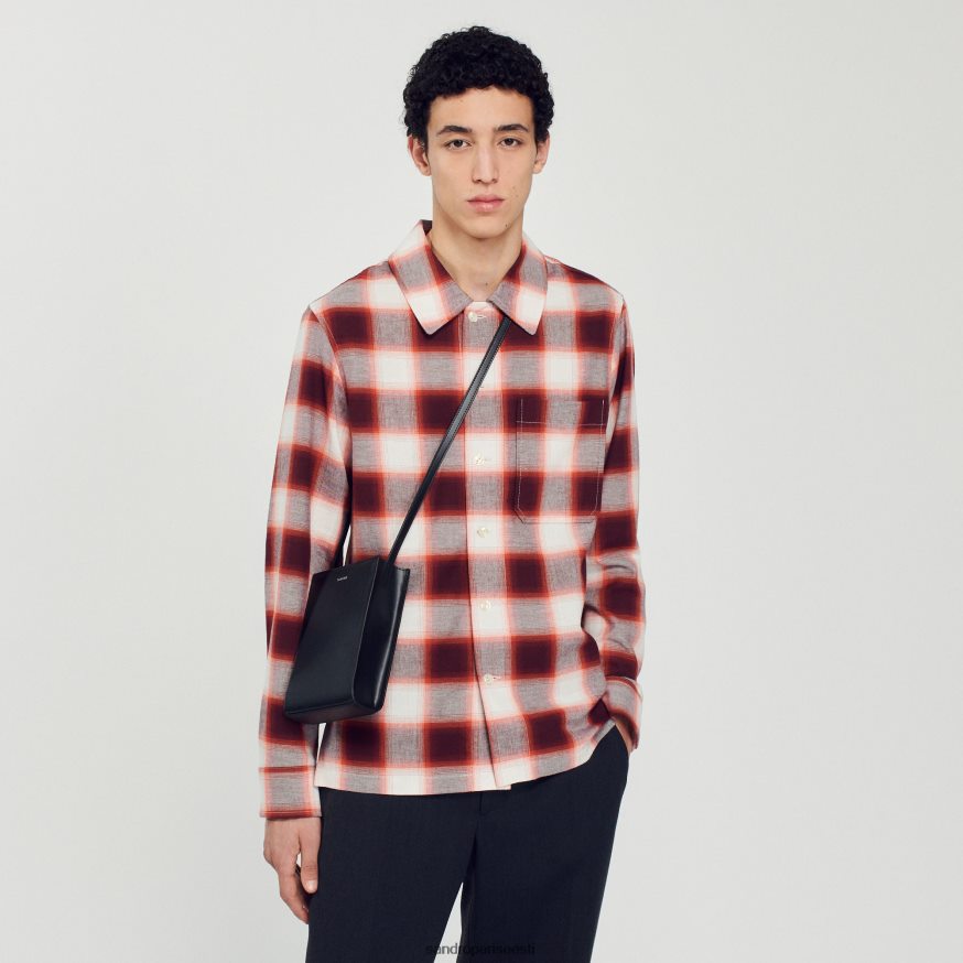 Sandro Paris tarvikud mehed väike sile nahast kott BN4RF851 must