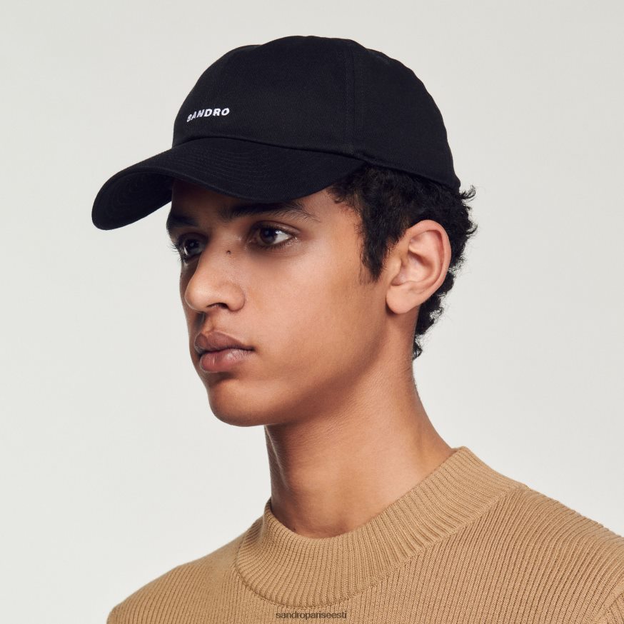 Sandro Paris tarvikud mehed tikitud kork BN4RF831 must