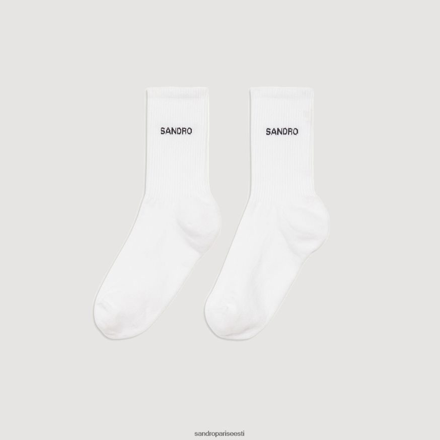 Sandro Paris tarvikud mehed logoga sokid BN4RF843 valge