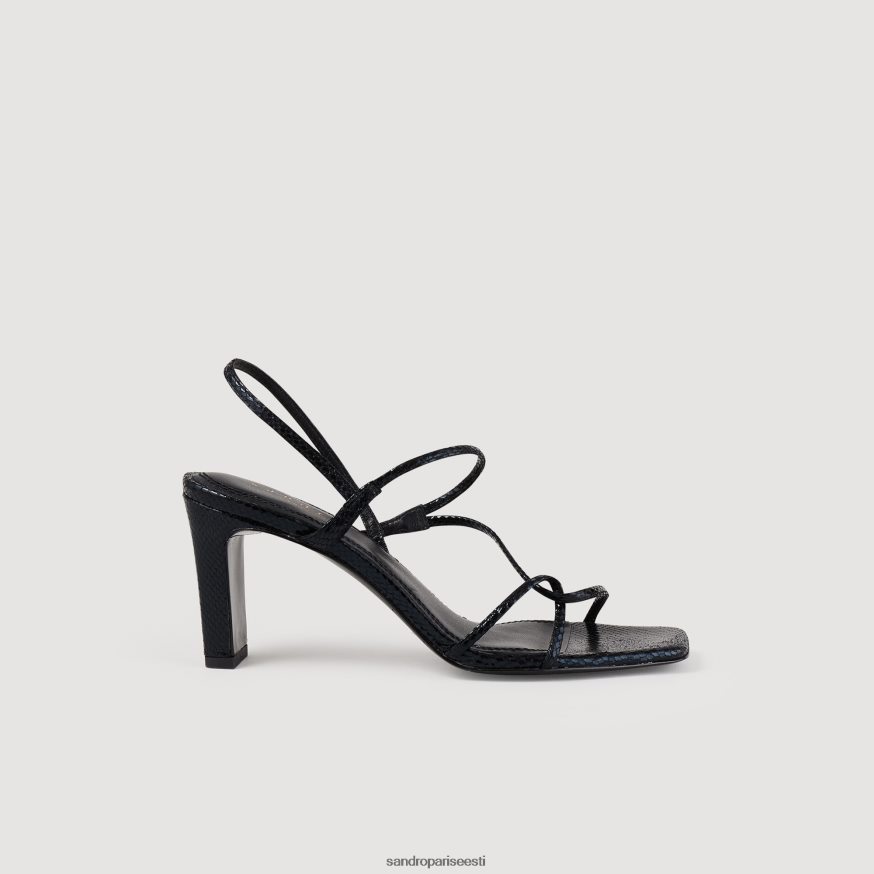 Sandro Paris jalatsid naised kitsaste rihmadega sandaalid BN4RF477 must