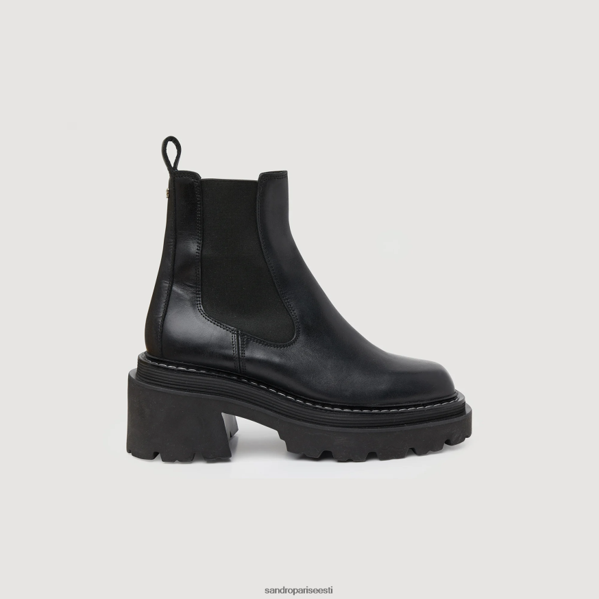 Sandro Paris jalatsid naised chelsea poolsaapad BN4RF490 must