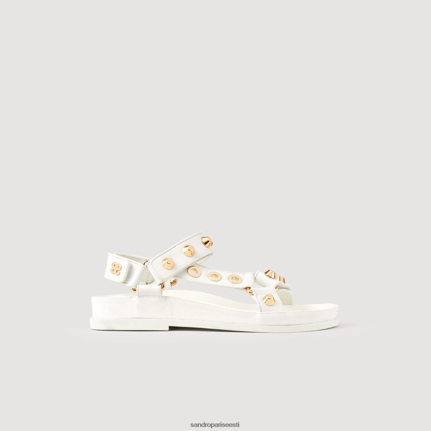 Sandro Paris jalatsid naised naastud nahast sandaalid BN4RF489 ekru