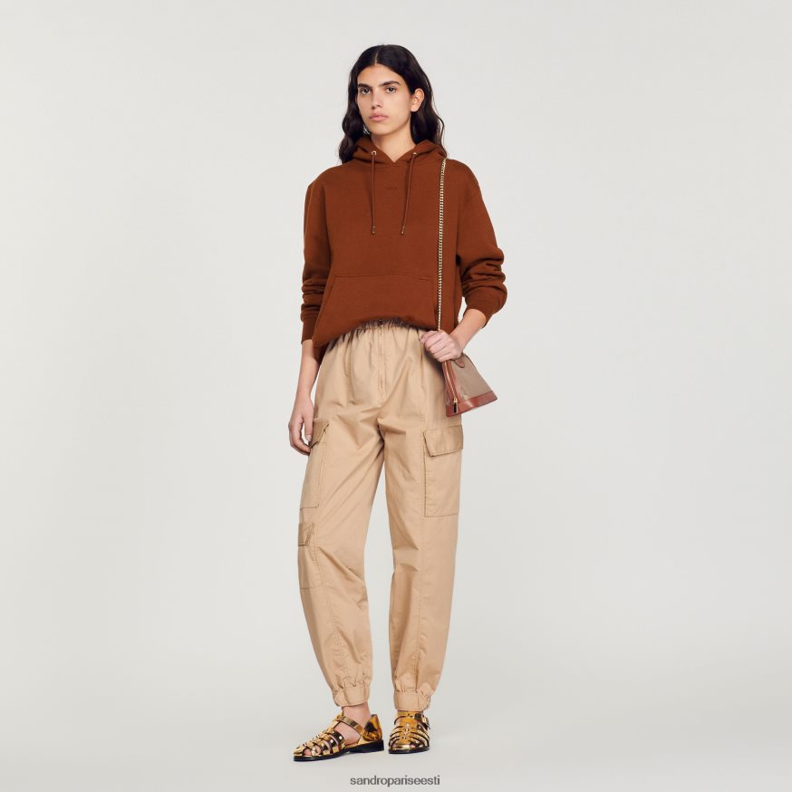 Sandro Paris kehakate naised tikitud kapuuts BN4RF759 üks värv