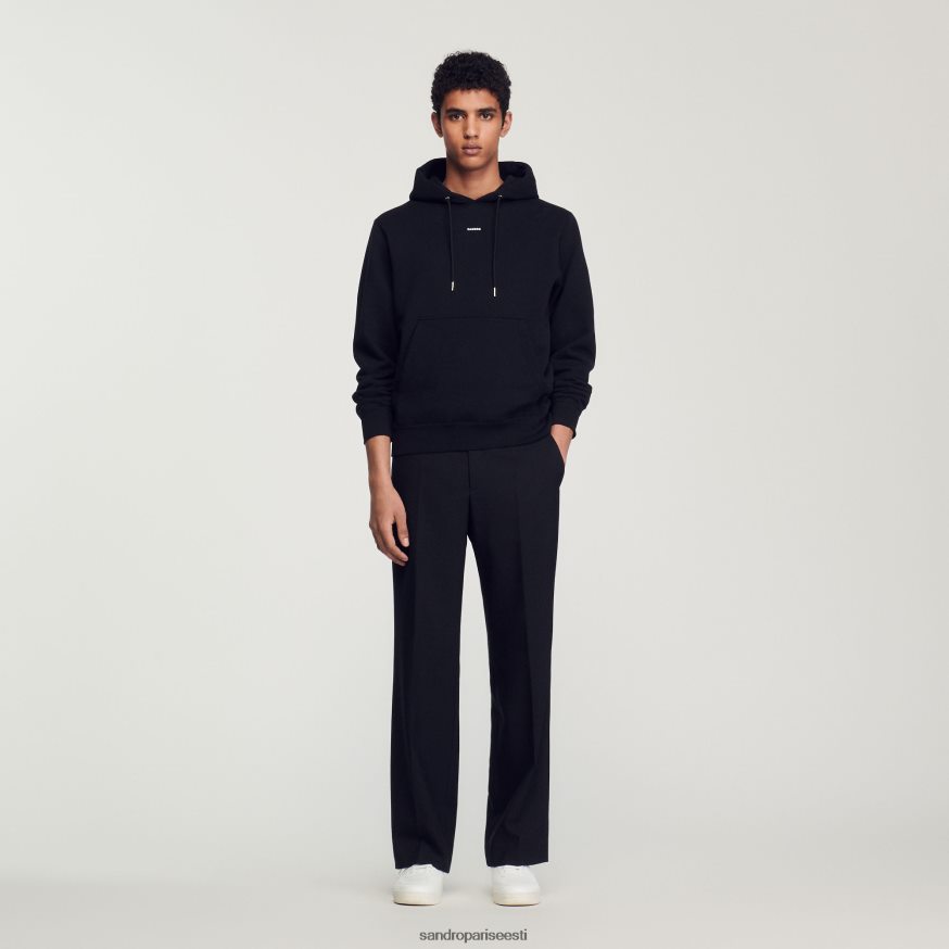 Sandro Paris kehakate naised tikitud kapuuts BN4RF809 must