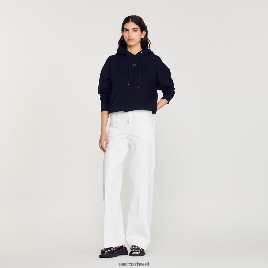 Sandro Paris kehakate naised tikitud kapuuts BN4RF809 must