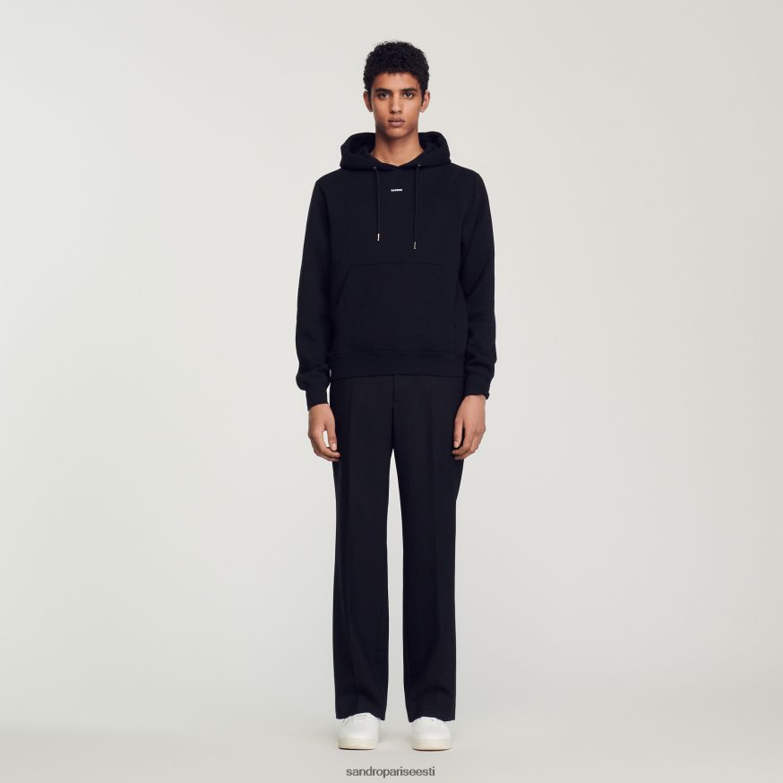 Sandro Paris kehakate naised tikitud kapuuts BN4RF809 must