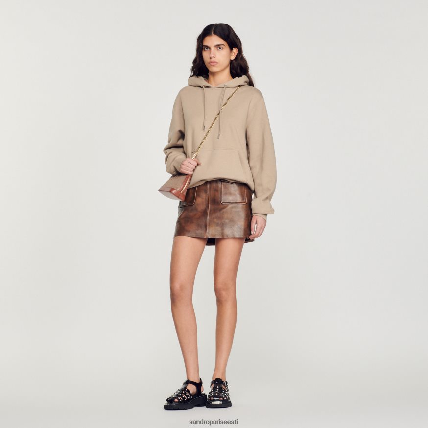 Sandro Paris kehakate naised tikitud kapuuts BN4RF810 beež