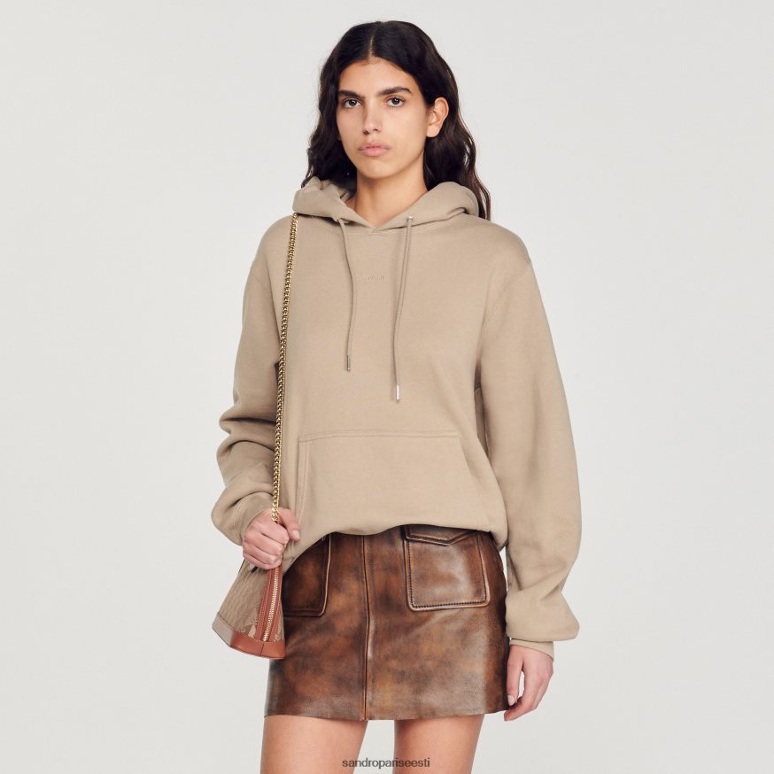 Sandro Paris kehakate naised tikitud kapuuts BN4RF810 beež