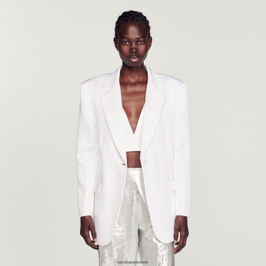 Sandro Paris kehakate naised kohandatud jope BN4RF140 valge