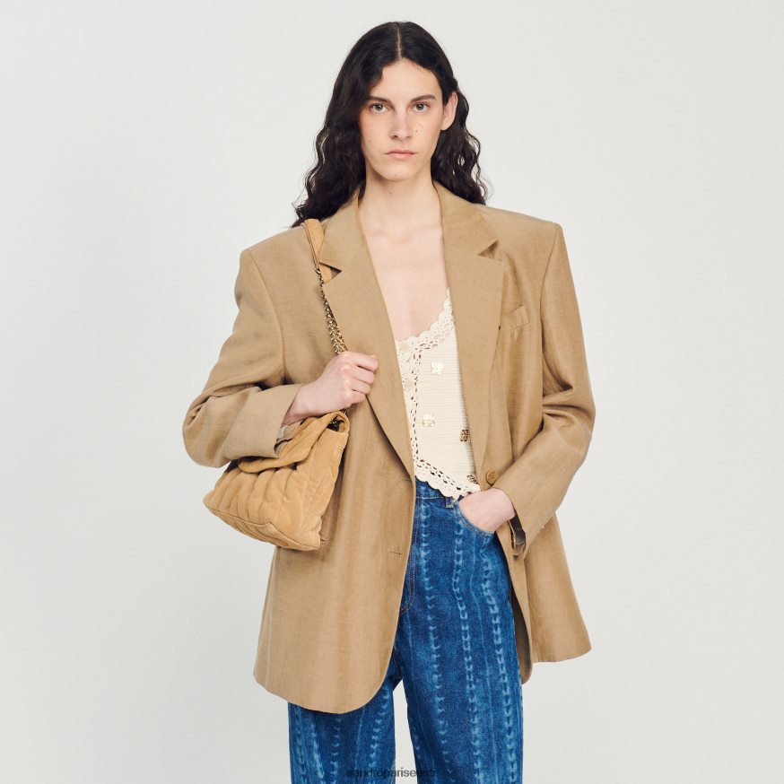 Sandro Paris kehakate naised kohandatud jope BN4RF379 terre