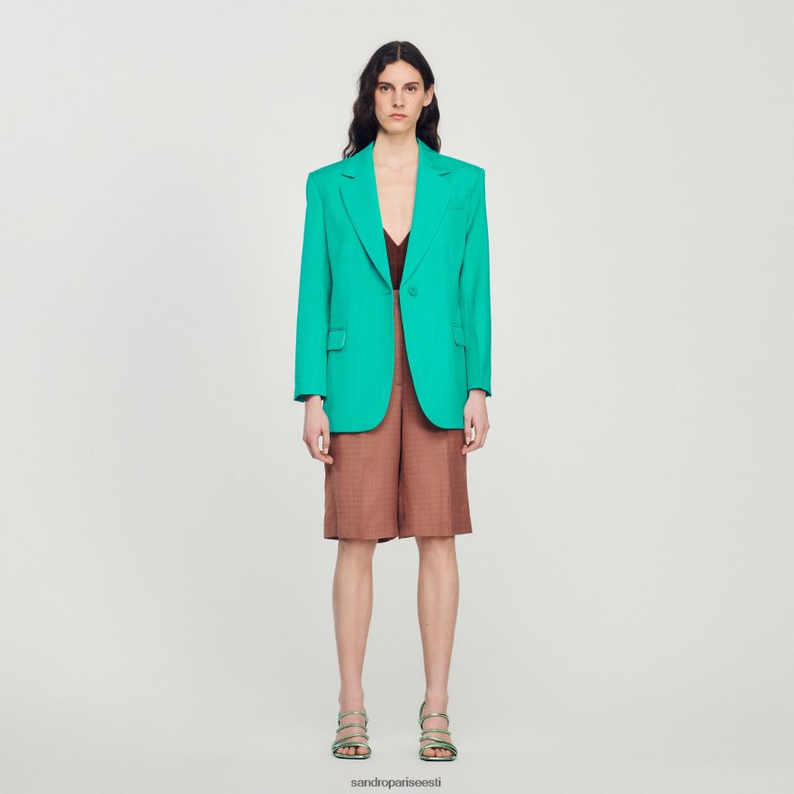 Sandro Paris kehakate naised kohandatud jope BN4RF425 emeraude roheline