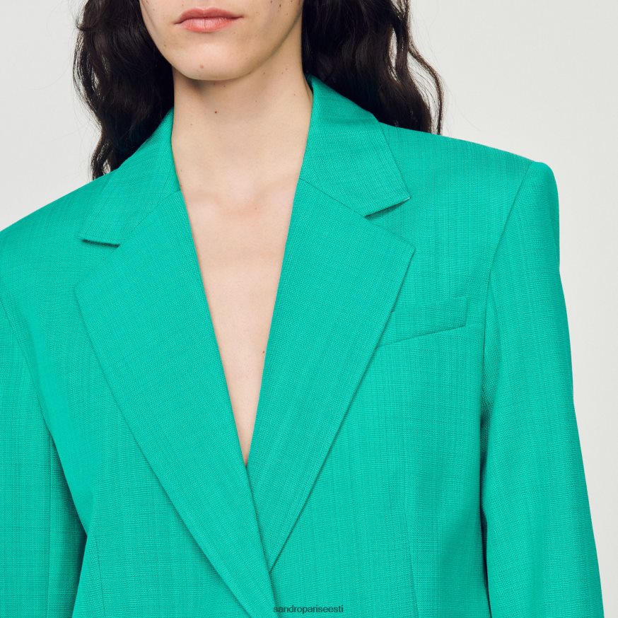 Sandro Paris kehakate naised kohandatud jope BN4RF425 emeraude roheline