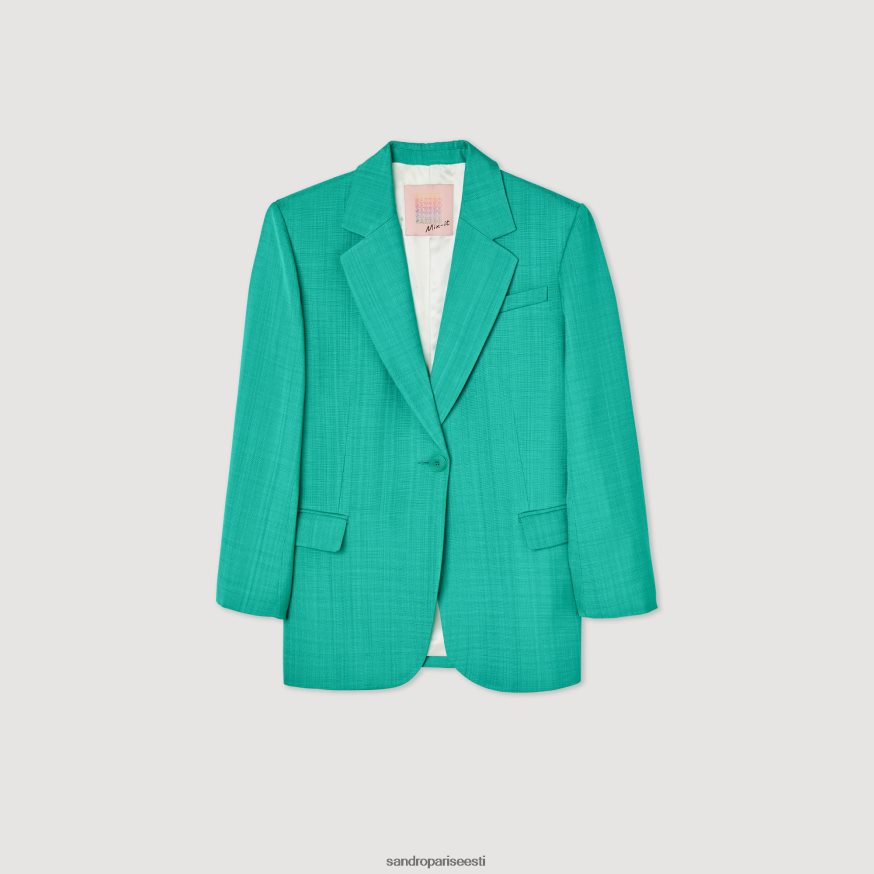 Sandro Paris kehakate naised kohandatud jope BN4RF425 emeraude roheline