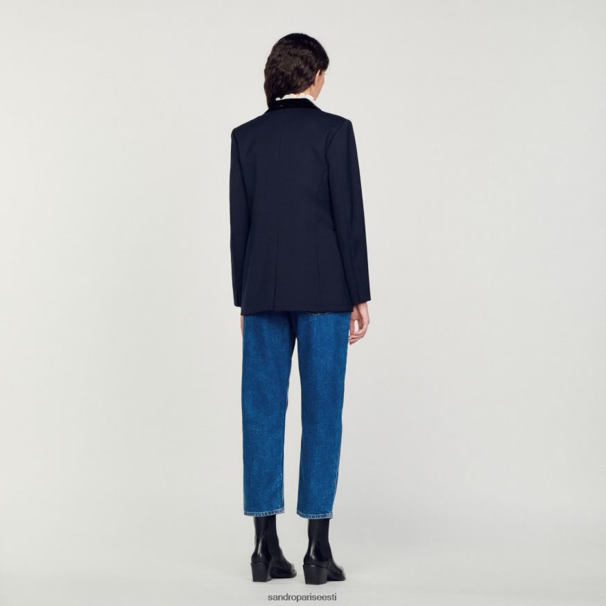 Sandro Paris kehakate naised kohandatud jope BN4RF439 sügav sinine