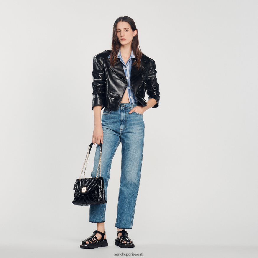 Sandro Paris kehakate naised nahast jakk BN4RF452 must