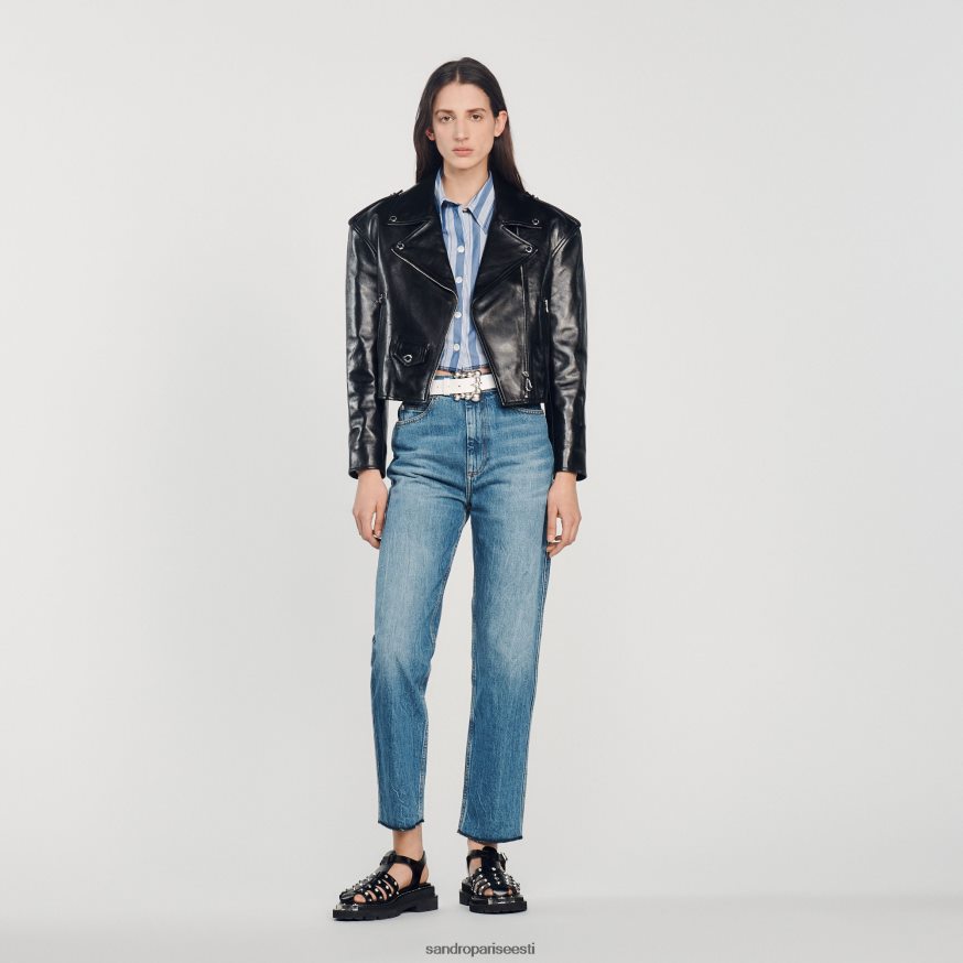 Sandro Paris kehakate naised nahast jakk BN4RF452 must