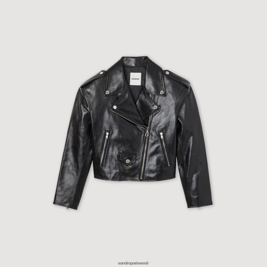 Sandro Paris kehakate naised nahast jakk BN4RF452 must