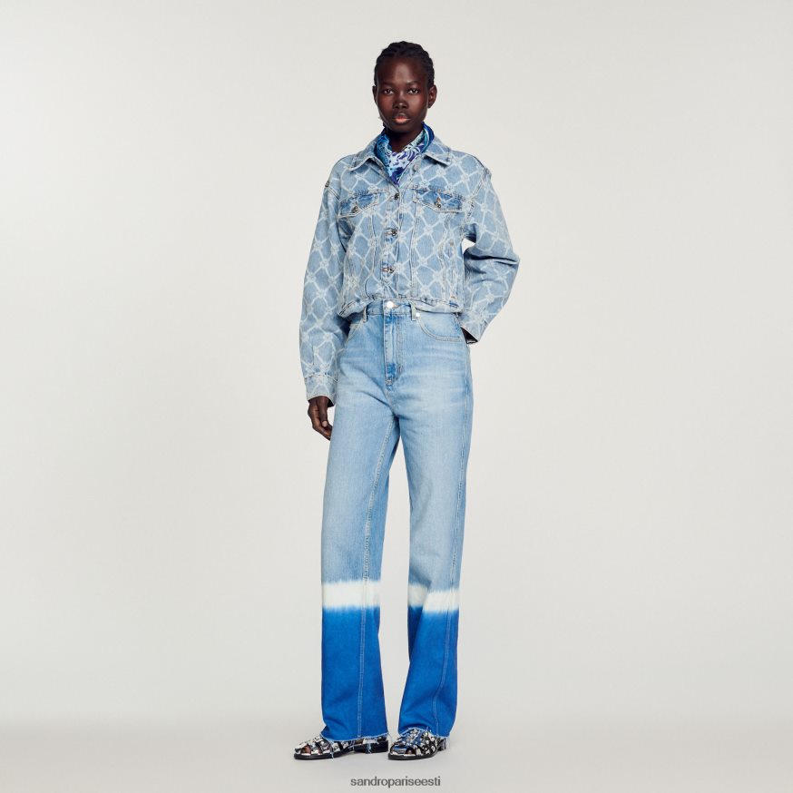 Sandro Paris kehakate naised teksajakk BN4RF363 sinised teksad