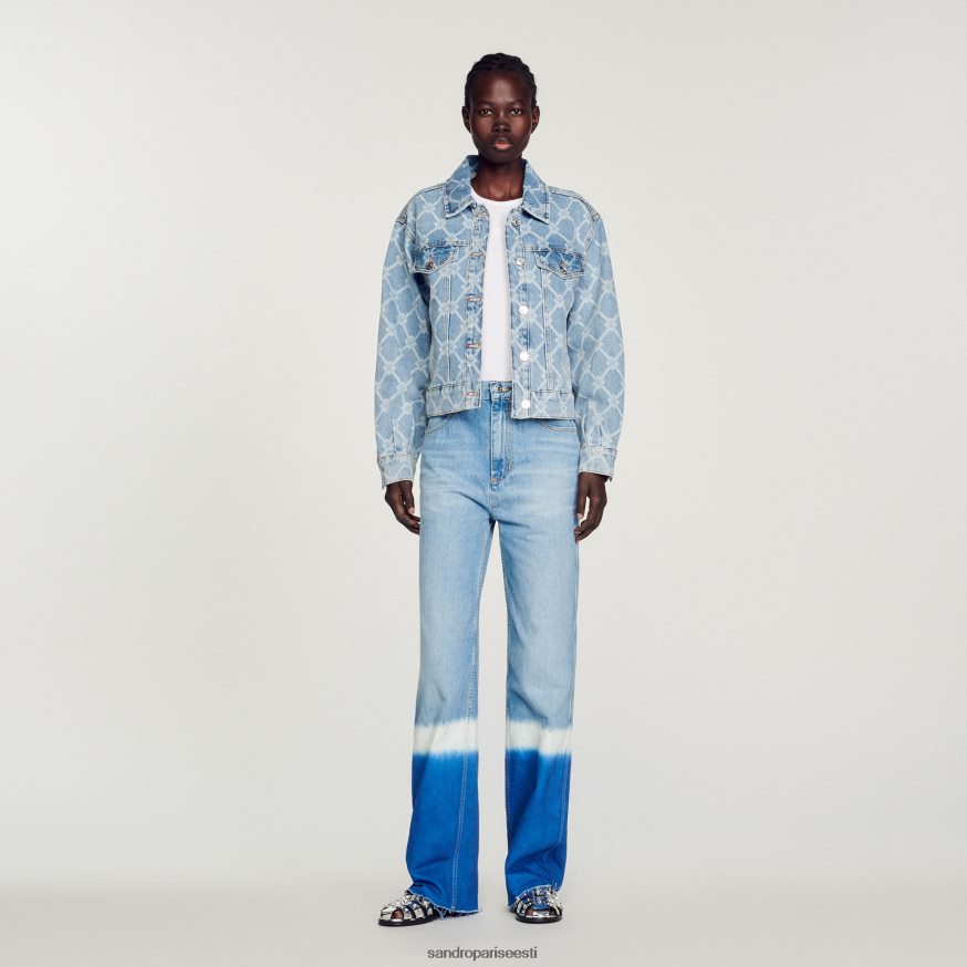 Sandro Paris kehakate naised teksajakk BN4RF363 sinised teksad