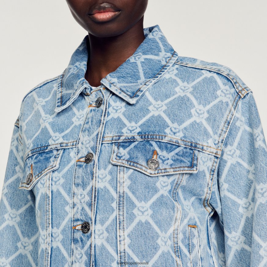 Sandro Paris kehakate naised teksajakk BN4RF363 sinised teksad