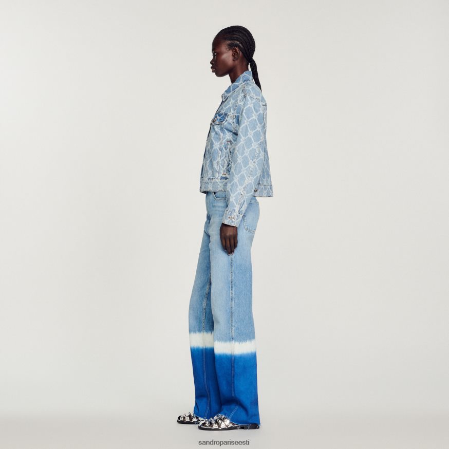 Sandro Paris kehakate naised teksajakk BN4RF363 sinised teksad