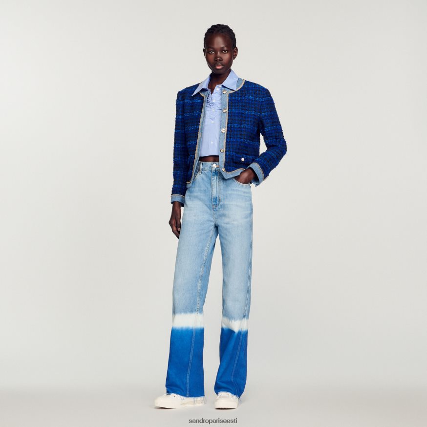 Sandro Paris kehakate naised tviid jakk BN4RF290 elektrisinine