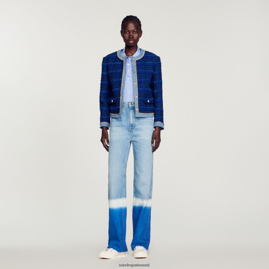 Sandro Paris kehakate naised tviid jakk BN4RF290 elektrisinine