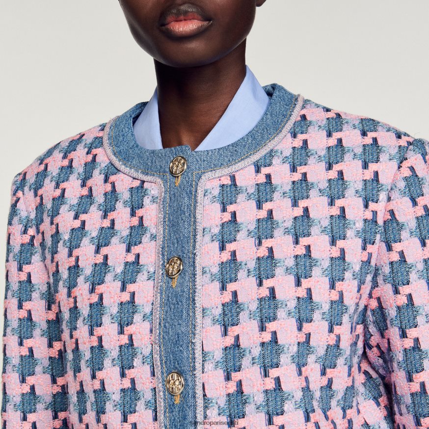 Sandro Paris kehakate naised tviid jakk BN4RF301 lilla/sinine