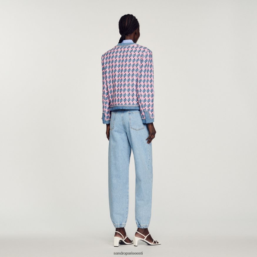 Sandro Paris kehakate naised tviid jakk BN4RF301 lilla/sinine