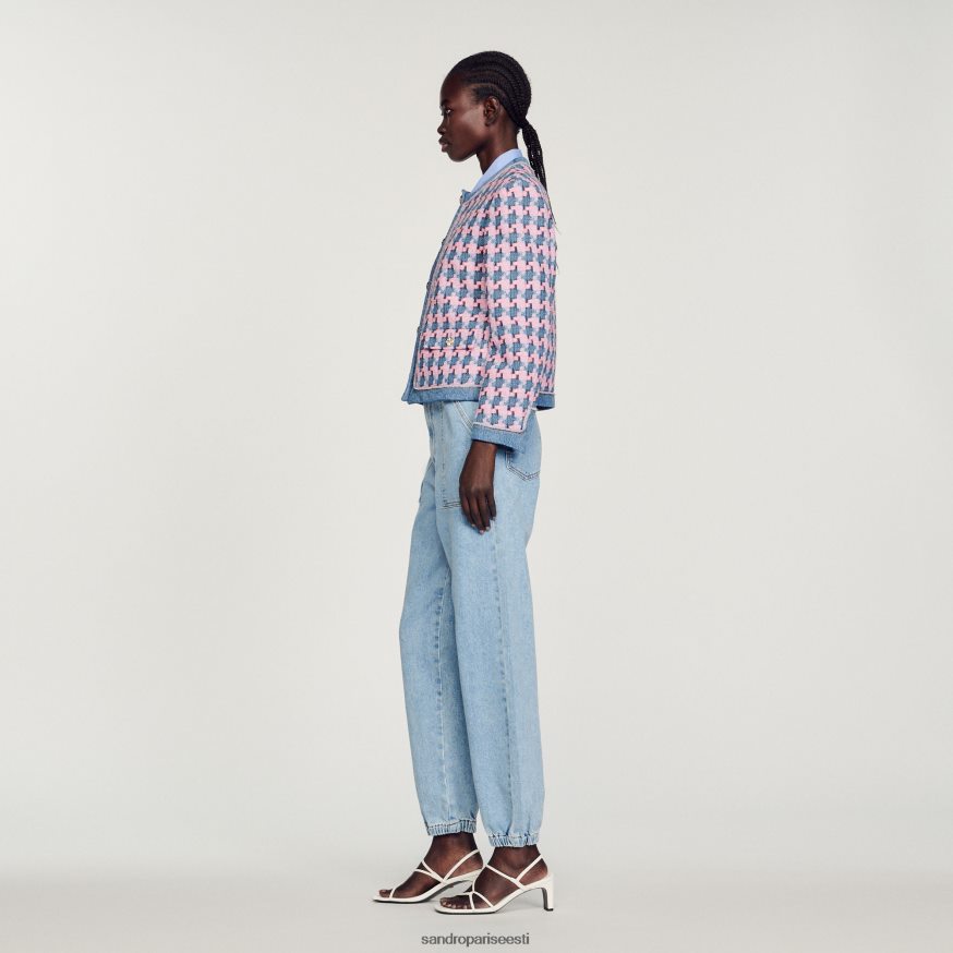 Sandro Paris kehakate naised tviid jakk BN4RF301 lilla/sinine