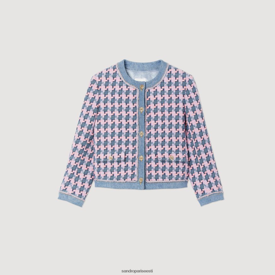 Sandro Paris kehakate naised tviid jakk BN4RF301 lilla/sinine