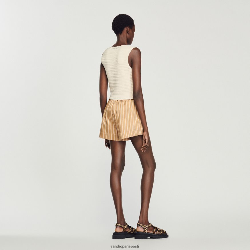 Sandro Paris kehakate naised heegeldatud top BN4RF132 ekru