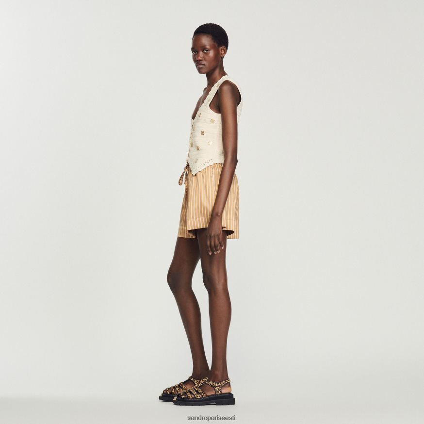 Sandro Paris kehakate naised heegeldatud top BN4RF132 ekru