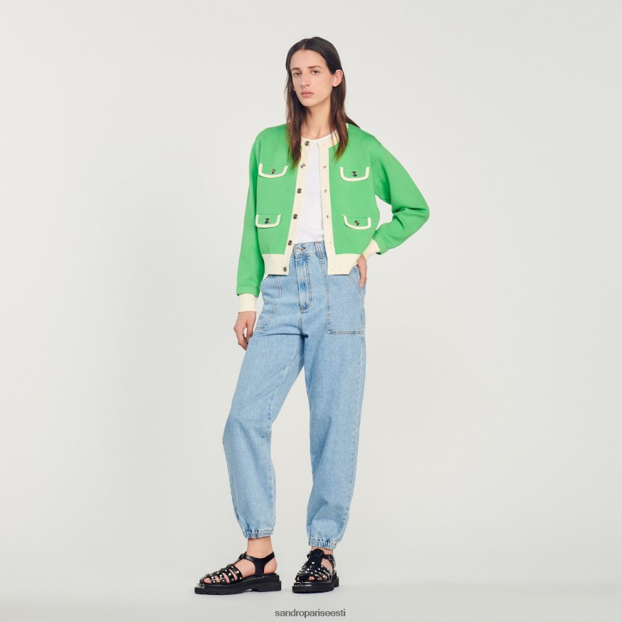 Sandro Paris kehakate naised kahevärviline nööpidega kardigan BN4RF232 üks värv