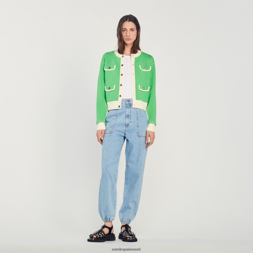 Sandro Paris kehakate naised kahevärviline nööpidega kardigan BN4RF232 üks värv