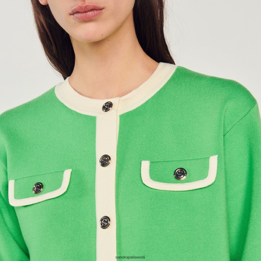 Sandro Paris kehakate naised kahevärviline nööpidega kardigan BN4RF232 üks värv