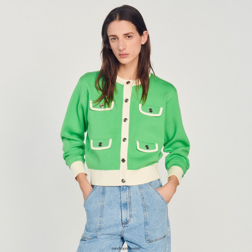 Sandro Paris kehakate naised kahevärviline nööpidega kardigan BN4RF232 üks värv